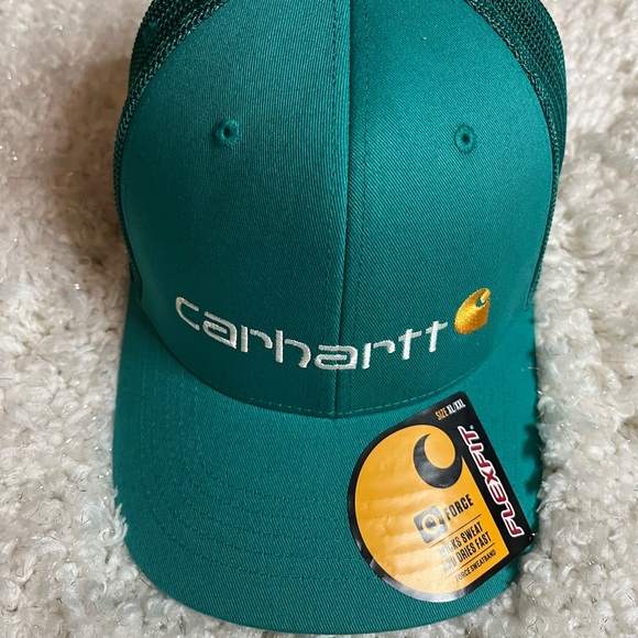 🧢NWT Carhartt Rugged Flex Fitted Canvas Mesh Logo Graphic Cap. Size XL-XXL - Picture 3 of 7